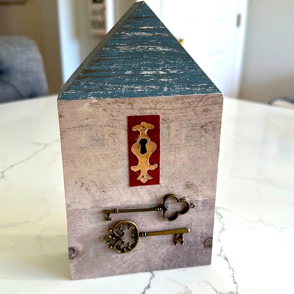 Large Handmade Wooden Mantle House